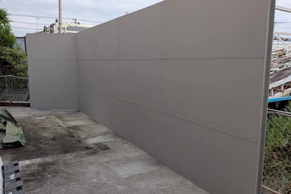 横浜市港北区　某工場　防護壁基礎鉄骨工事