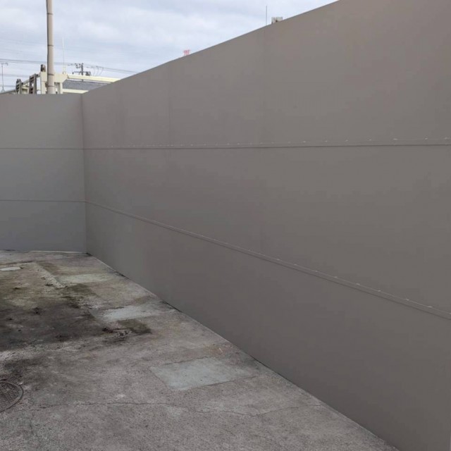 横浜市港北区　某工場　防護壁基礎鉄骨工事